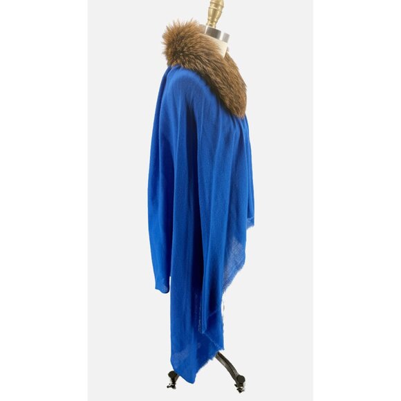 ANNA IRION Cashmere fur capelet Cape in Blue O/S - Picture 5 of 10